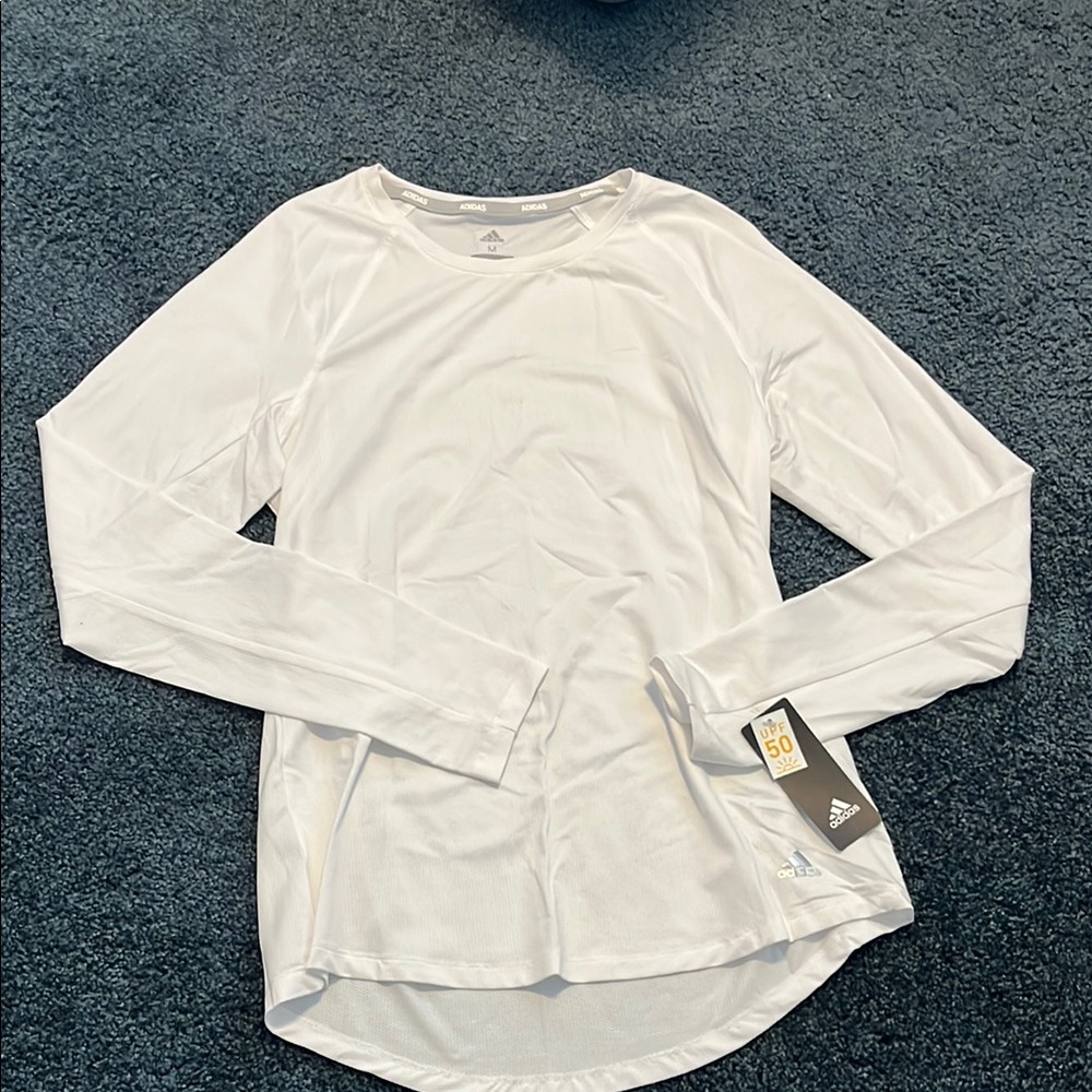 Adidas Women's White Long Sleeve Top